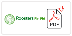 Roosters Piri Piri Job Application Form Printable PDF